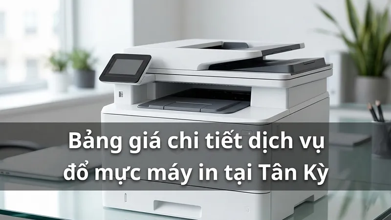 Bảng giá chi tiết dịch vụ đổ mực máy in tại Tân Kỳ
