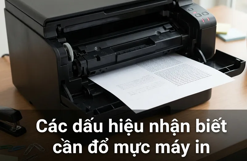 Các dấu hiệu nhận biết cần đổ mực máy in