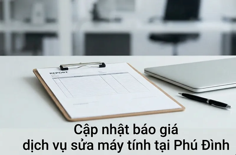 Cập nhật báo giá dịch vụ sửa máy tính tại Phú Đình