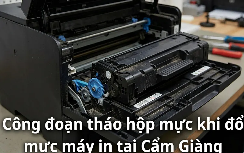 Các bước đổ mực máy in tại Cẩm Giàng