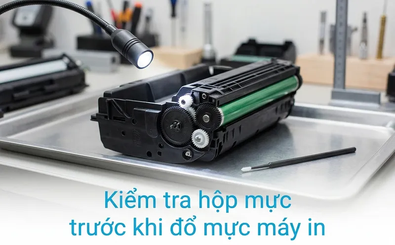 Quy trình đổ mực máy in tại Côn Minh của Hoàng Hà