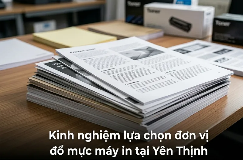 Kinh nghiệm lựa chọn đơn vị đổ mực máy in tại Yên Thịnh