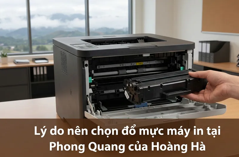 Lý do nên chọn dịch vụ đổ mực máy in tại Phong Quang của Hoàng Hà