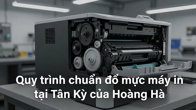 Quy trình chuẩn đổ mực máy in tại Tân Kỳ của Hoàng Hà