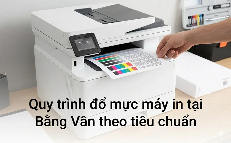 Quy trình đổ mực máy in tại Bằng Vân
