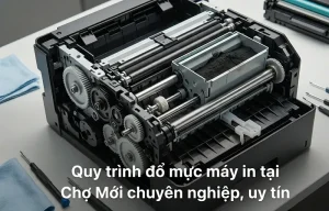 Quy trình đổ mực máy in tại Chợ Mới chuyên nghiệp, tuy tín