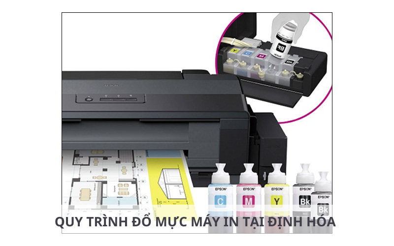 Quy trình đổ mực máy in tại Định Hóa