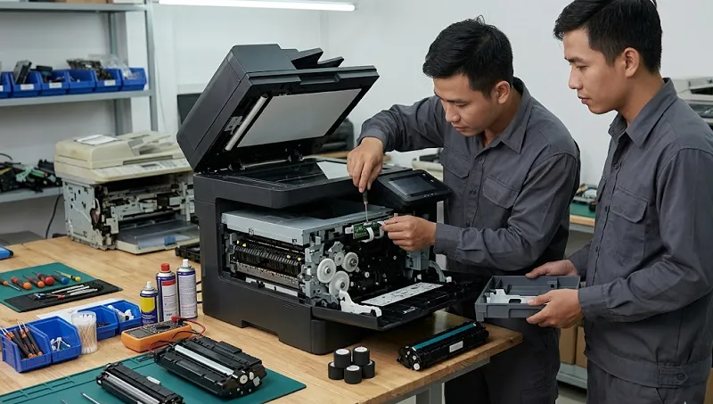 Quy trình sửa máy in tại Dân Tiến của Hoàng Hà