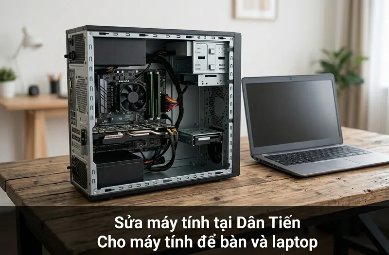 Sửa máy tính tại Dân Tiến cho máy tính để bàn và laptop