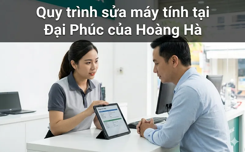 Quy trình sửa máy tính tại Đại Phúc của Hoàng Hà