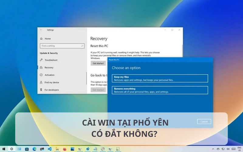 Chi phí cài win tại Phổ Yên chi tiết