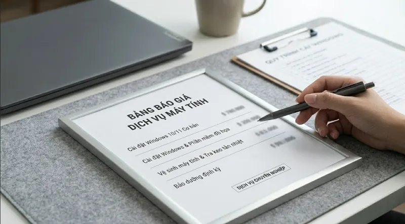 Bảng báo giá dịch vụ cài win tại An Khánh