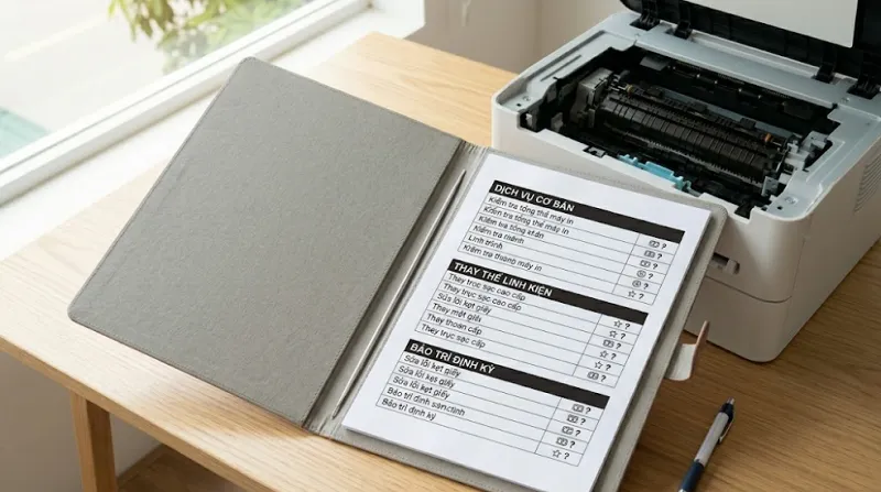 Bảng báo giá dịch vụ sửa máy in tại Na Rì mới nhất