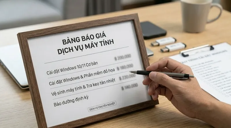 Báo giá dịch vụ cài win tại Hợp Thành