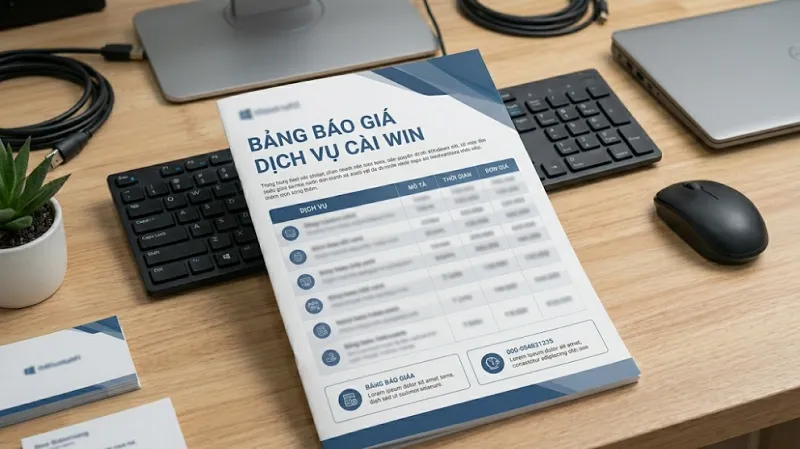 Báo giá dịch vụ cài win tại Thanh Thịnh 