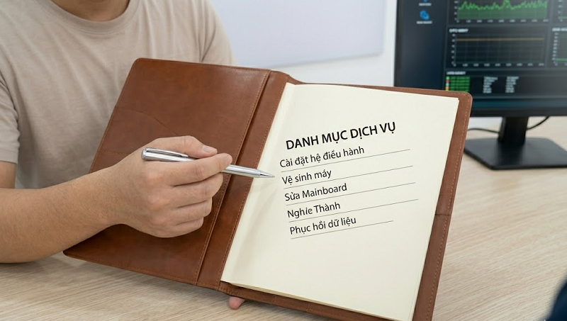 Báo giá dịch vụ sửa máy tính tại Trung Thành chi tiết