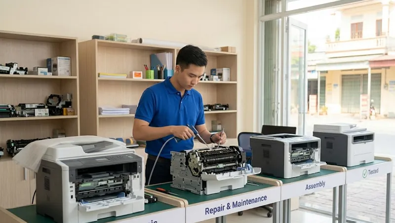 Giới thiệu dịch vụ sửa máy in tại Phong Quang của Hoàng Hà