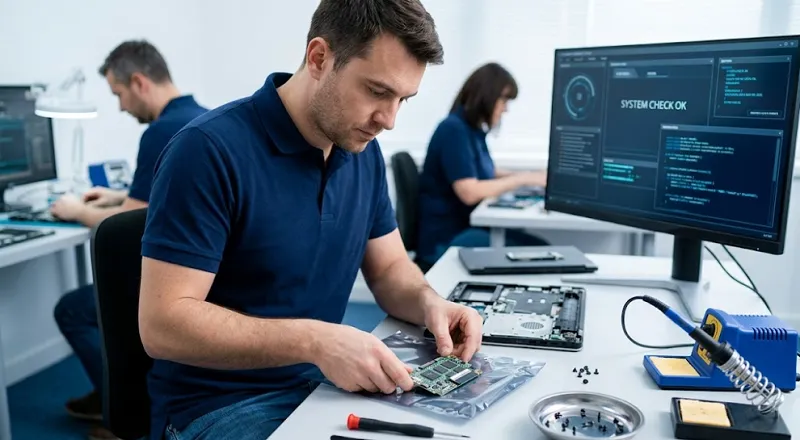Máy tính Hoàng Hà được khách hàng cài win tại Chợ Mới đánh giá cao