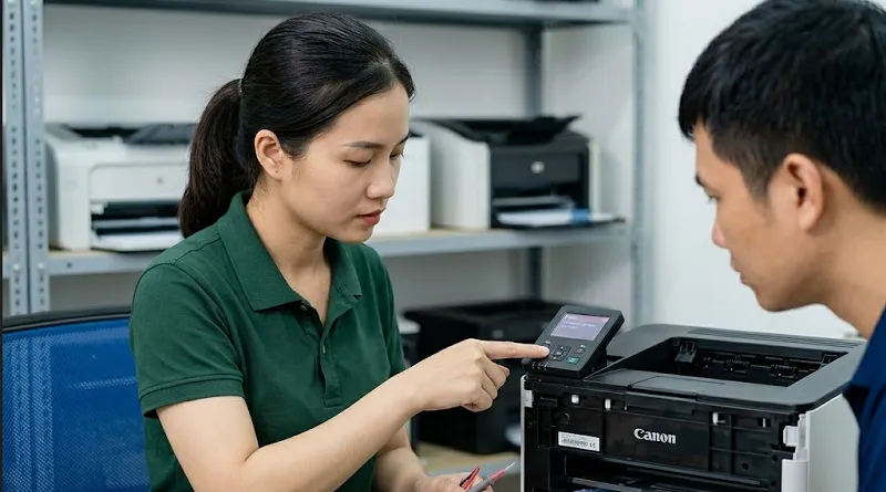 Quy trình sửa máy in tại Kha Sơn của Hoàng Hà