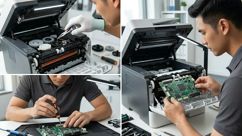 Quy trình sửa máy in tại Nam Cường của Hoàng Hà