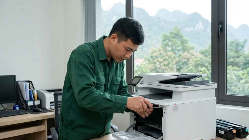 Quy trình sửa máy in tại Phúc Lộc của Hoàng Hà