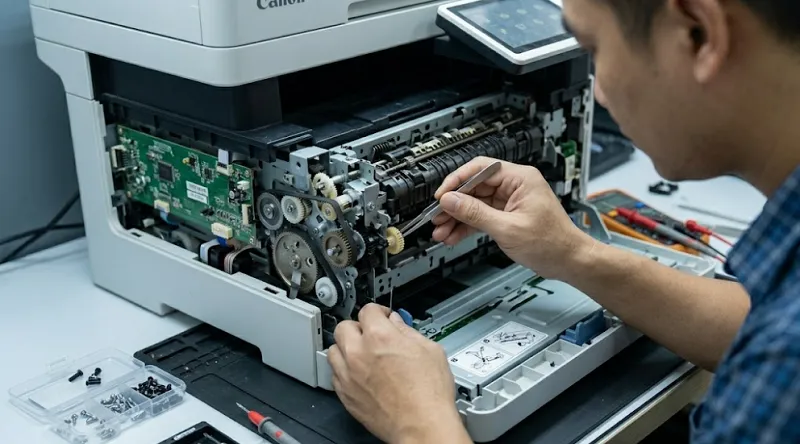 Quy trình sửa máy in tại Vĩnh Thông của Hoàng Hà đạt chuẩn kỹ thuật