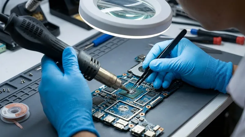 Quy trình sửa máy tính tại Sảng Mộc của Hoàng Hà