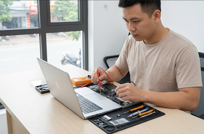 Quy trình sửa máy tính tại Trung Thành của Hoàng Hà